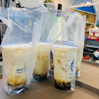 Túi đựng trà sữa chia ngăn, túi đựng 2 ly trà sữa (1kg)