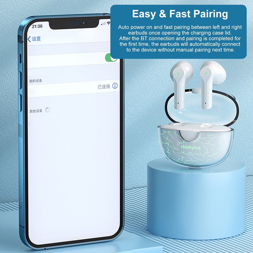 Tai nghe nhét tai Lenovo XT95pro Bluetooth 5.1 không dây chống ồn phong cách E-sport thời trang