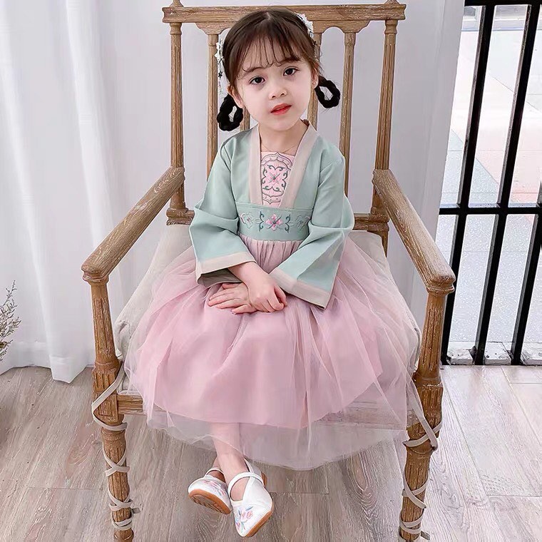 Đầm em bé hanbok tay dài - SHOPFORGIRL