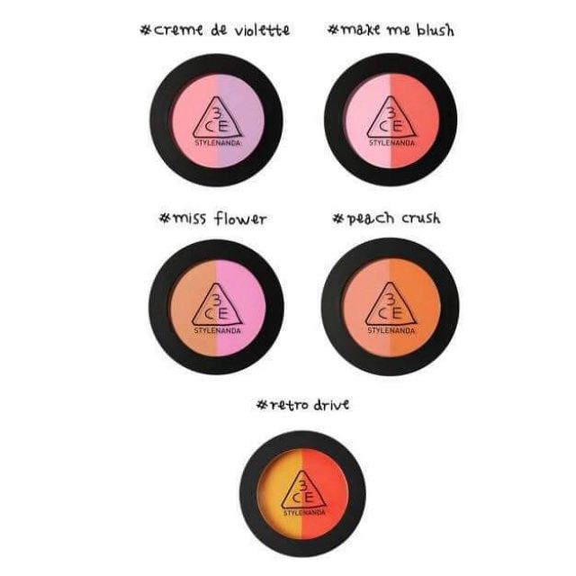 Phấn Má Hồng 3CE Duo Color Face Blush