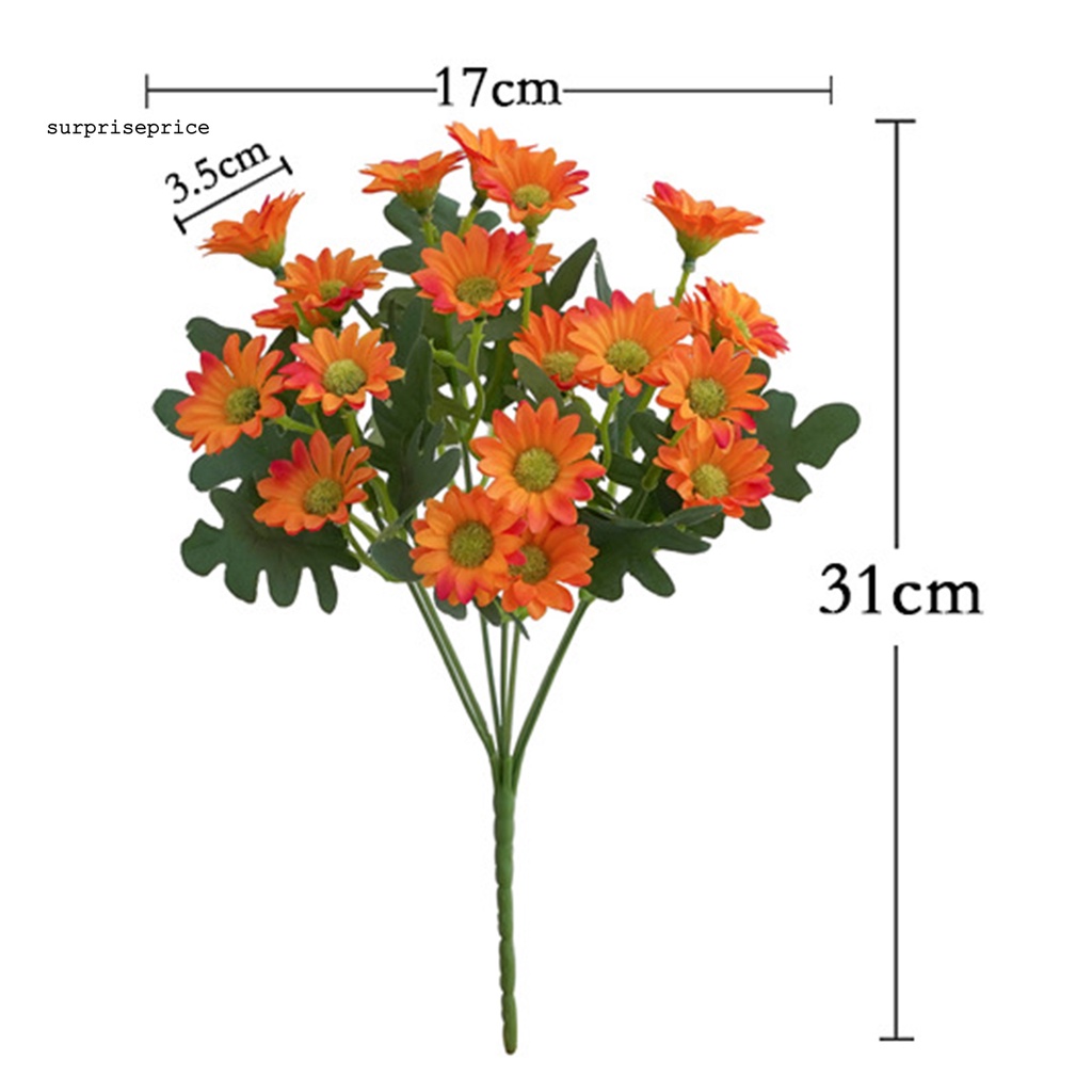 1 bó hoa giả 7 nhánh bằng lụa nhân tạo nhiều màu sắc không được sử dụng cho sân vườn