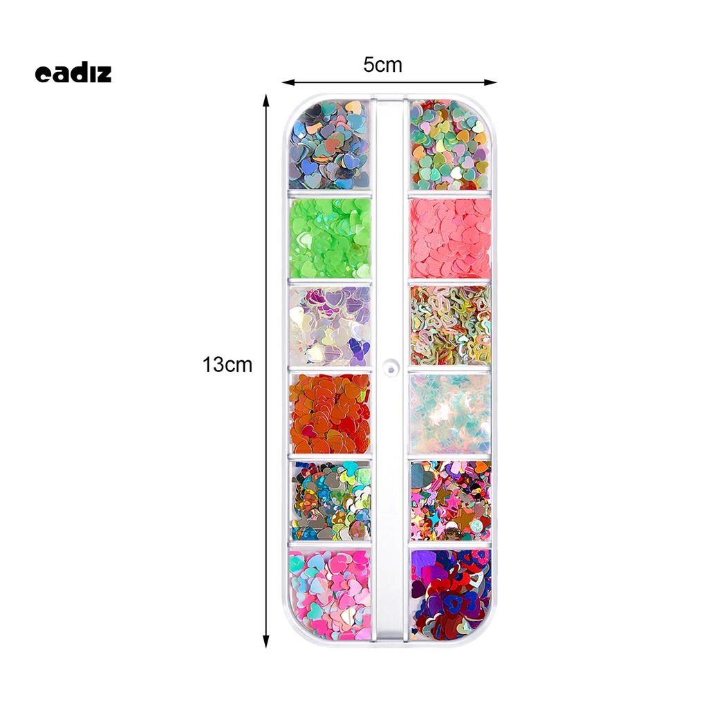 [Hàng mới về] Hộp đựng hạt phụ kiện lấp lánh kiểu dáng đa dạng để trang trí móng vào giáng sinh cho nữ