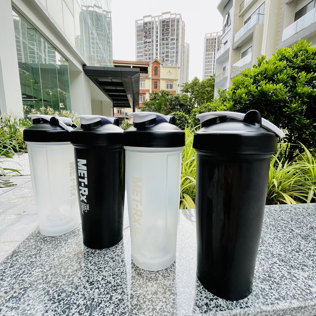 Bình lắc thể thao 1 Lít bình nước tập gym Shake bottle Met RX 1 Lít