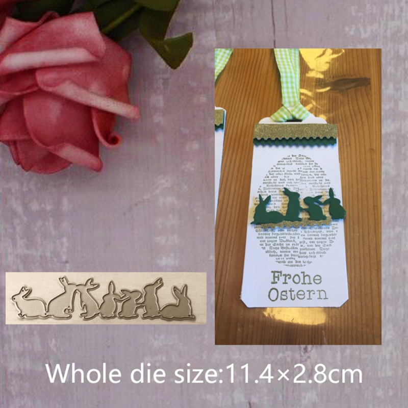 Khuôn Cắt Giấy Kim Loại Hình Thỏ Phục Sinh Xinh Xắn