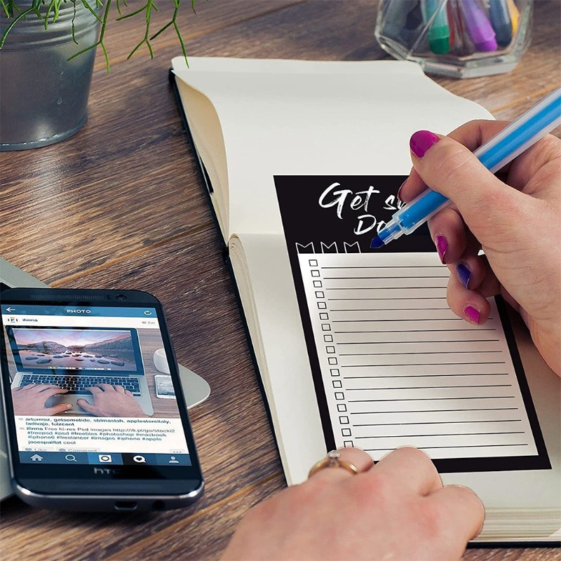 Set 50 Tờ Giấy Note Ghi Chú Hít Nam Châm Tiện Lợi Cho Tủ Lạnh