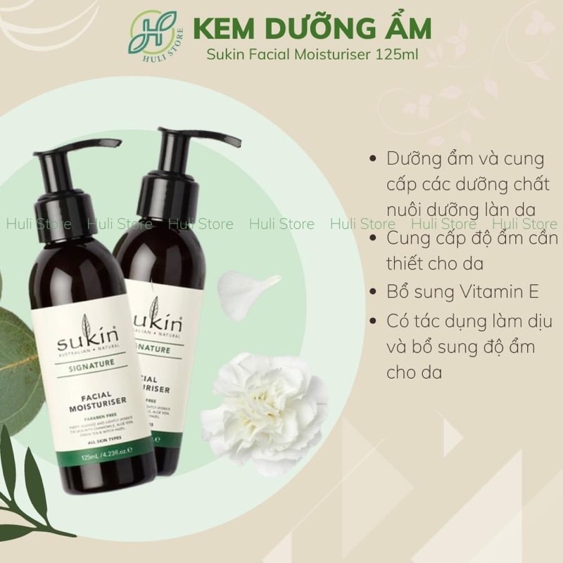 Kem dưỡng ẩm Sukin Facial Moisturiser 125ml