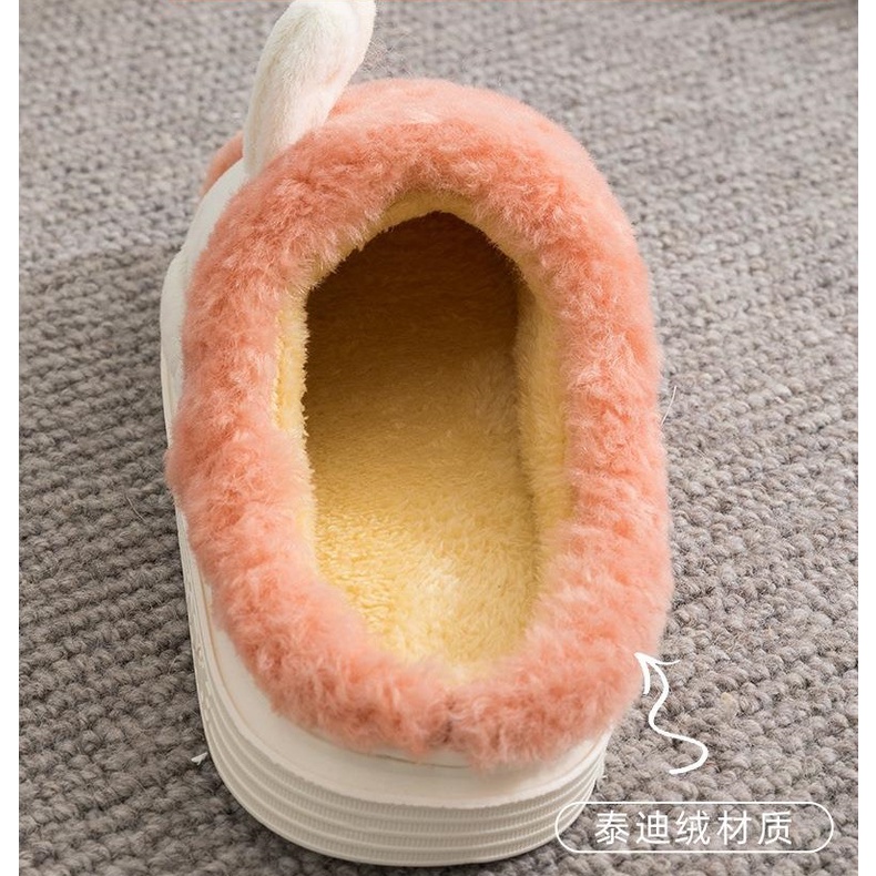 Dép bông hình thỏ dễ thương [H61] Dép bông con thỏ cho mùa đông ấm áp, kiểu dáng cute thời trang - LUCKY SHOES VN