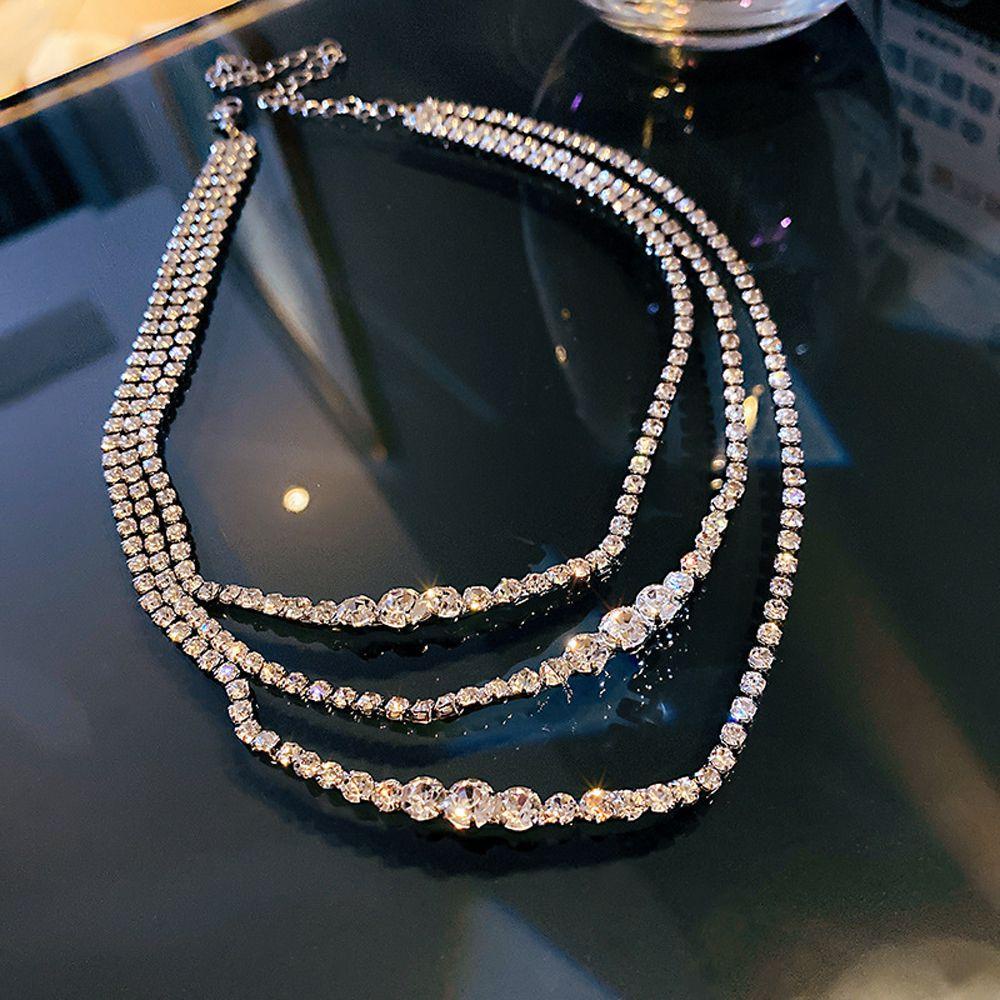 BACK2LIFE Vòng cổ Ba Lớp Ziron OT Có Khóa Cài Kiểu Hàn Quốc Thanh Lịch 2Lilife