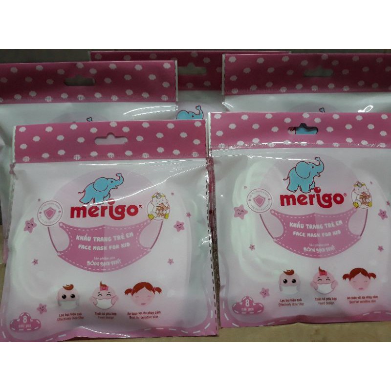 Combo 5 gói khẩu trang Trẻ em MERIGO