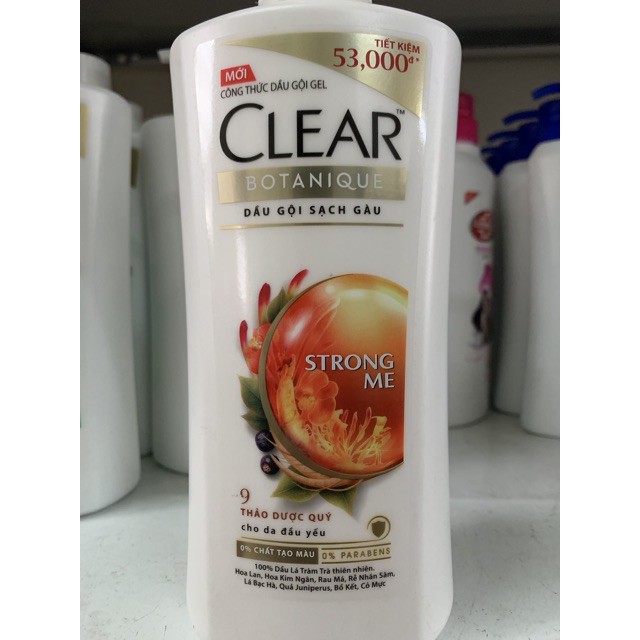 Dầu gội sạch gàu thảo dược Clear chai 630g việt nam