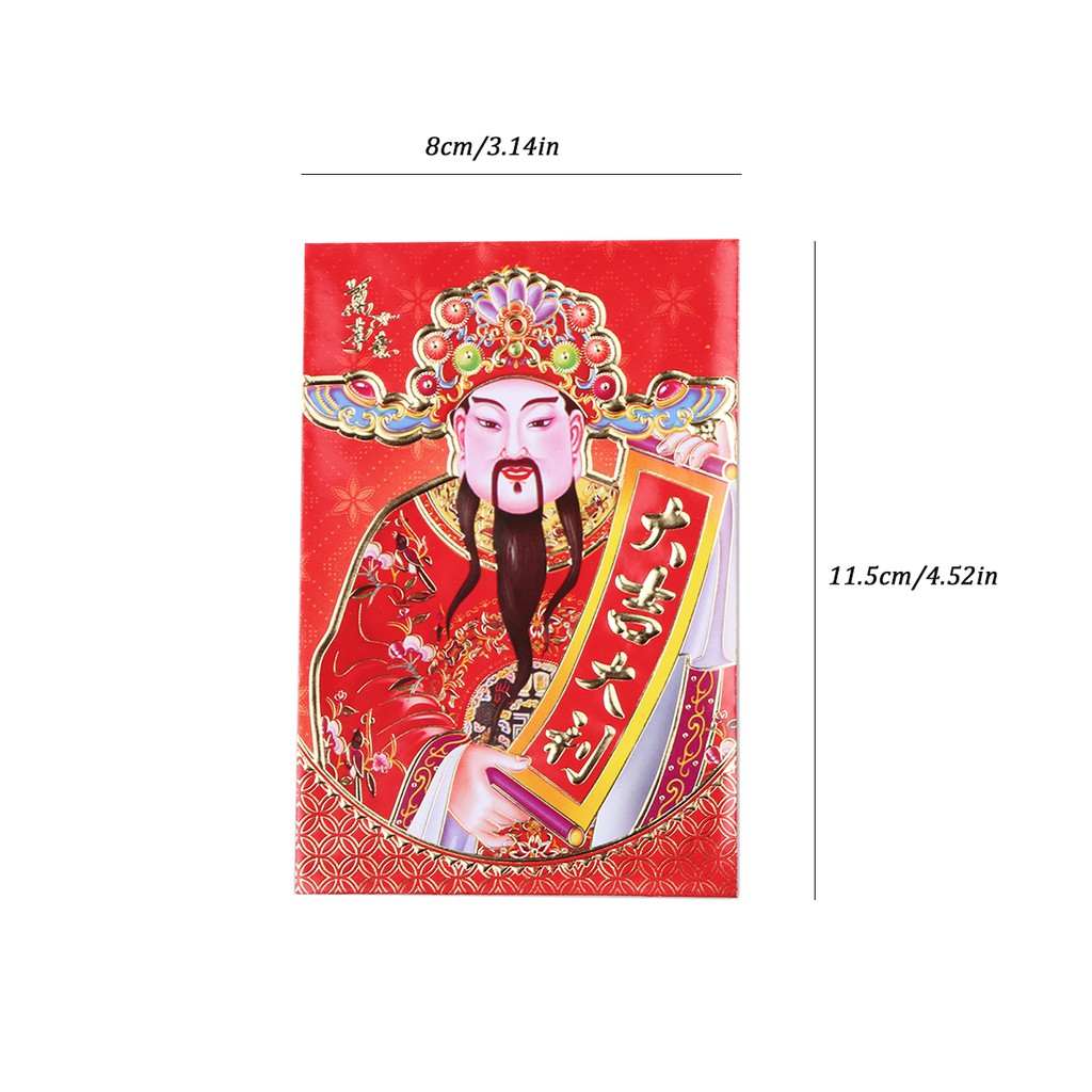 Set 6 Bao Lì Xì May Mắn Phong Cách Trung Hoa 2021