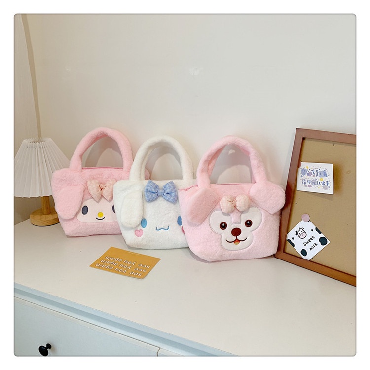 Túi quai xách cầm tay vải bông siêu cute nhiều hình dáng dễ thương