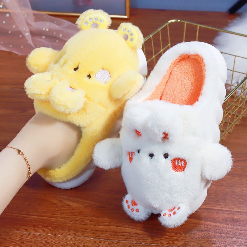 Dép Đi Trong Nhà Đế Dày Cao Gót Chống Trượt Phong Cách Mới Dễ Thương Dành Cho Bạn Nữ @ -