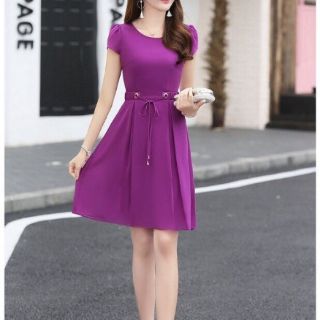 Đầm xòe eo thun rút