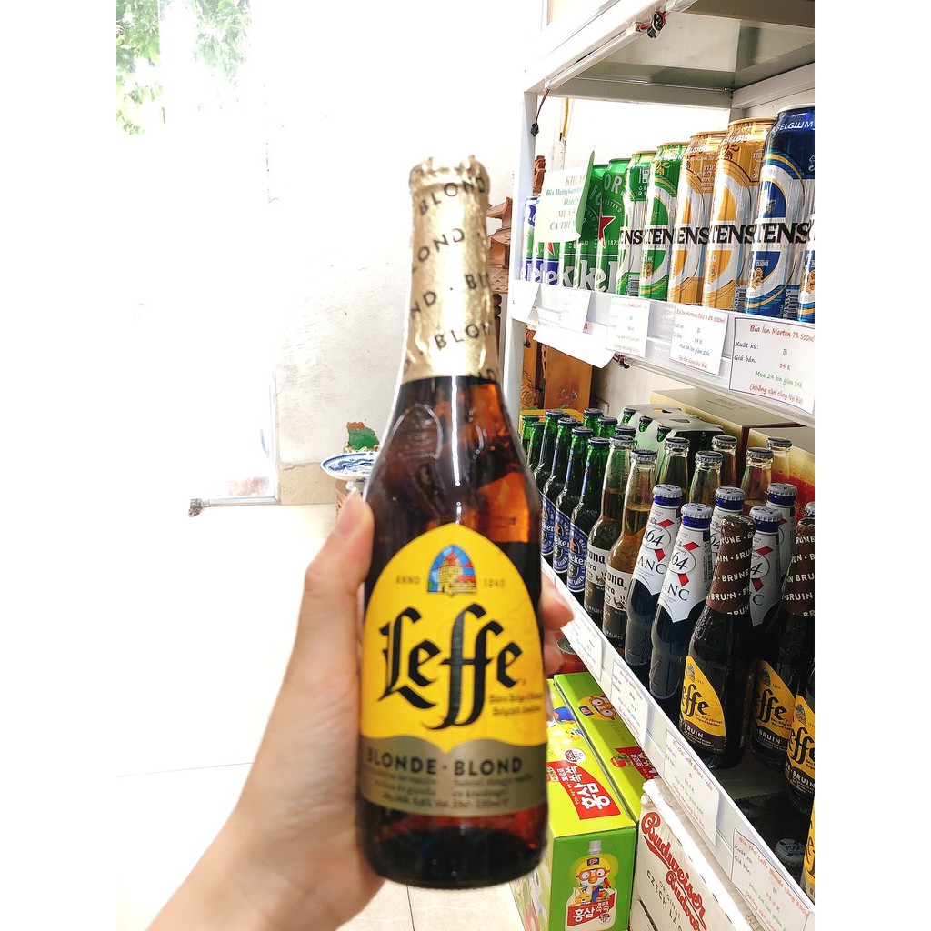 [BIA BỈ] Bia leffe lon, chai 330ml - bỉ