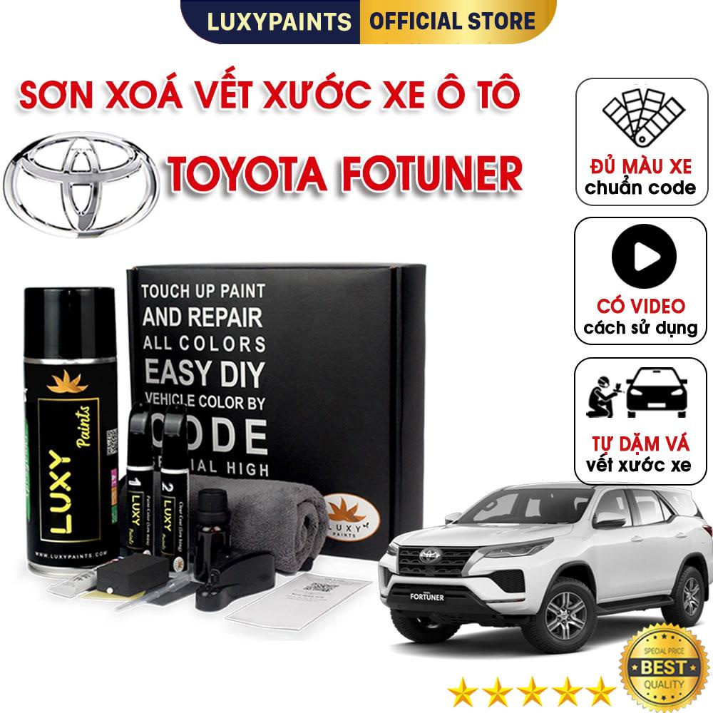 Sơn xóa vết xước xe ô tô Toyota Fortuner LUXYPAINTS, màu chuẩn theo Code dễ sử dụng độ bền cao - LP01TOFO