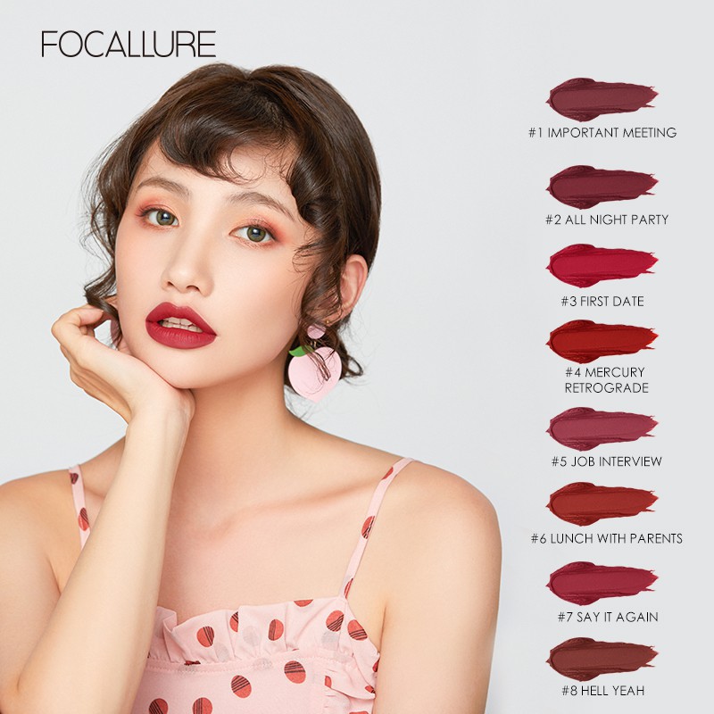 [MUMU] Son môi FOCALLURE nhung mịn màu bền lâu thiết kế hình viên thuốc 1.7g