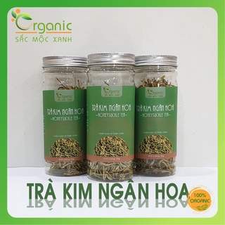 Trà Kim Ngân Hoa - Sắc Mộc Xanh, giúp chống viêm và thanh nhiệt giải độc, trà sấy khô.