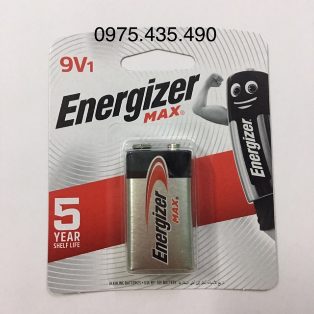 Combo 2 Vỉ Pin 9V Energizer Max Alkaline 522BP1 Chính Hãng Vỉ 1 Viên