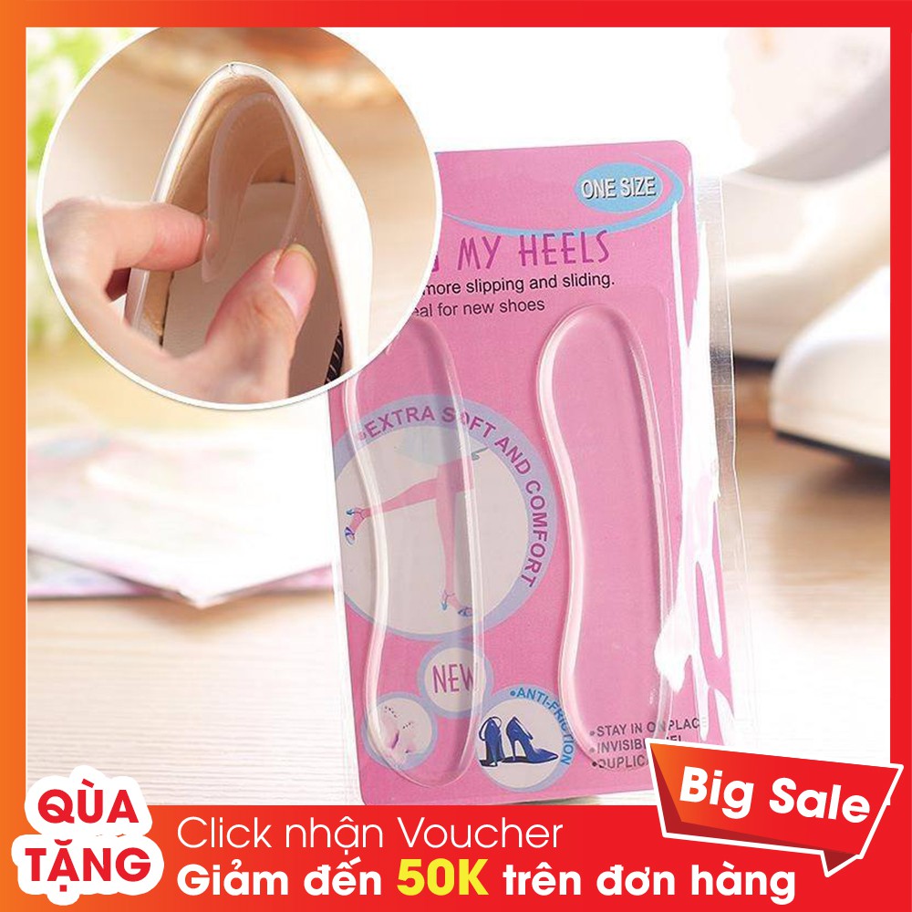 2 Miếng Lót Gót Giày Nữ Silicon Chống Nhấc Gót Giầy, Đau Chân - Giá Sỉ