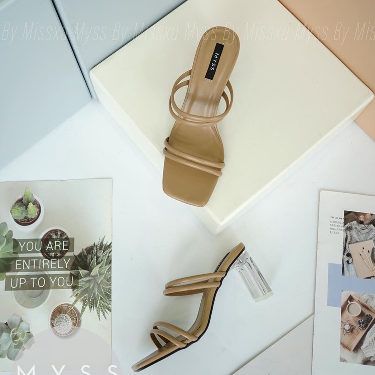 Giày guốc nữ quai mảnh ngang gót trong 7 cm thời trang MYSS - SU142