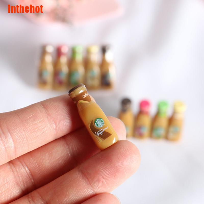Bộ 1 / 5 Mô Hình Bình Cà Phê Bằng Nhựa Resin Tỉ Lệ 1 / 12 Dễ Thương