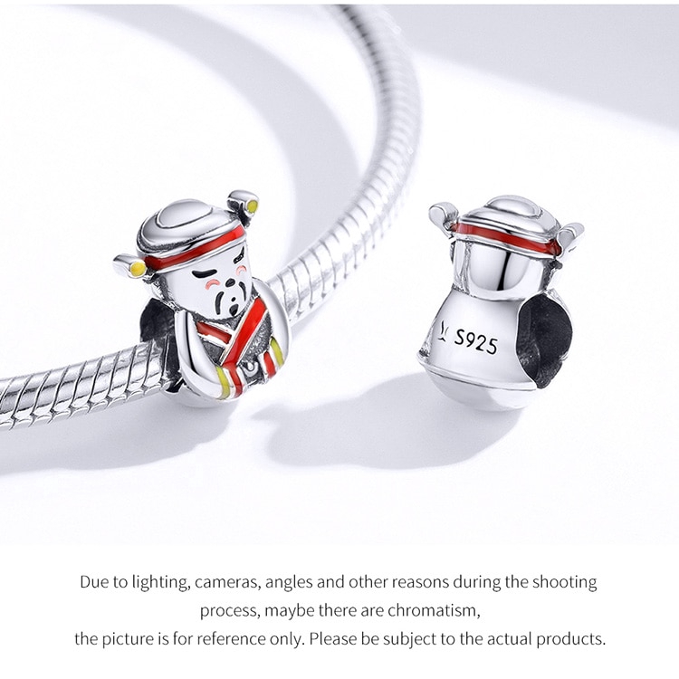 Hạt Phụ Kiện Bamoer Scc1373 Bằng Bạc 925 Hình Thần Tài Dùng Làm Vòng Tay Dễ Thương