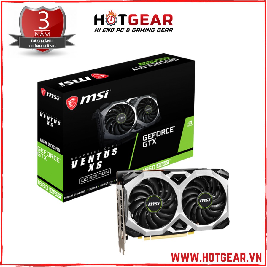 Card màn hình MSI GeForce® GTX 1660 SUPER Ventus XS OC 6GB GDDR6