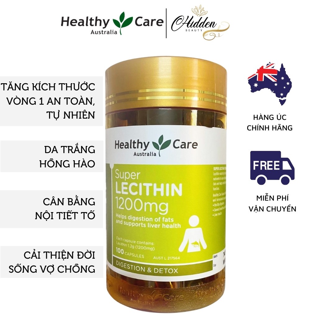 Mầm đậu nành Healthy Care Super Lecithin đẹp da, đào thải độc tố gan, cân bằng nội tiết tố