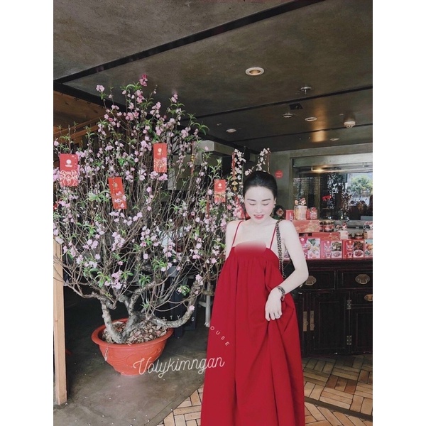 ĐẦM MAXI HAI DÂY THUN NGỰC