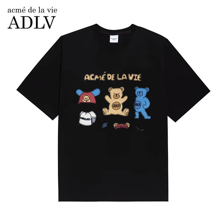 Adlv Áo Thun Cotton Tay Ngắn In Họa Tiết Thời Trang Unisex