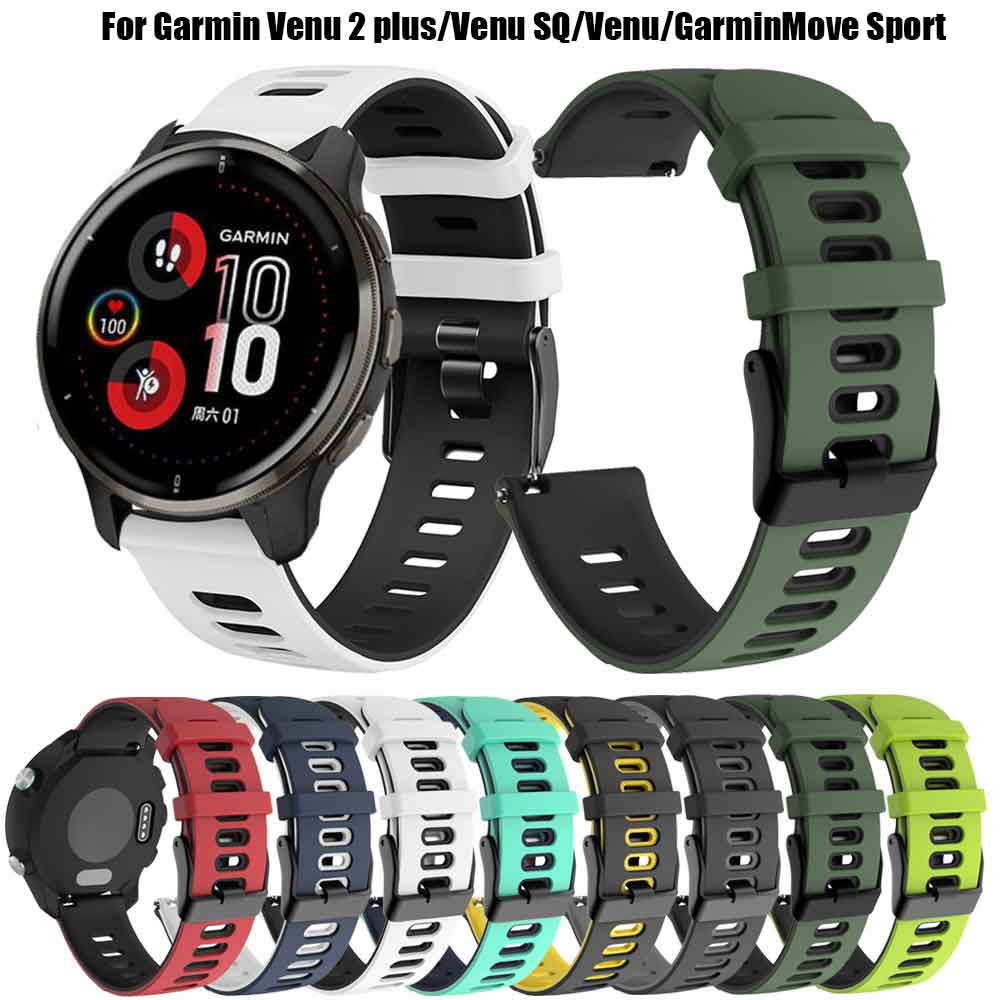 Dây Đeo Silicon 20Mm Cho Đồng Hồ Thông Minh Garmin Venu 2 Plus/Venu SQ/Venu/Garminmve