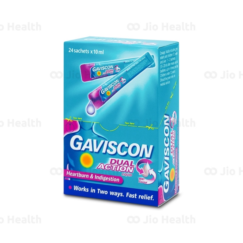 Gaviscon Dual Action Hồng Giảm Trào Ngược Dạ Dày 10ml