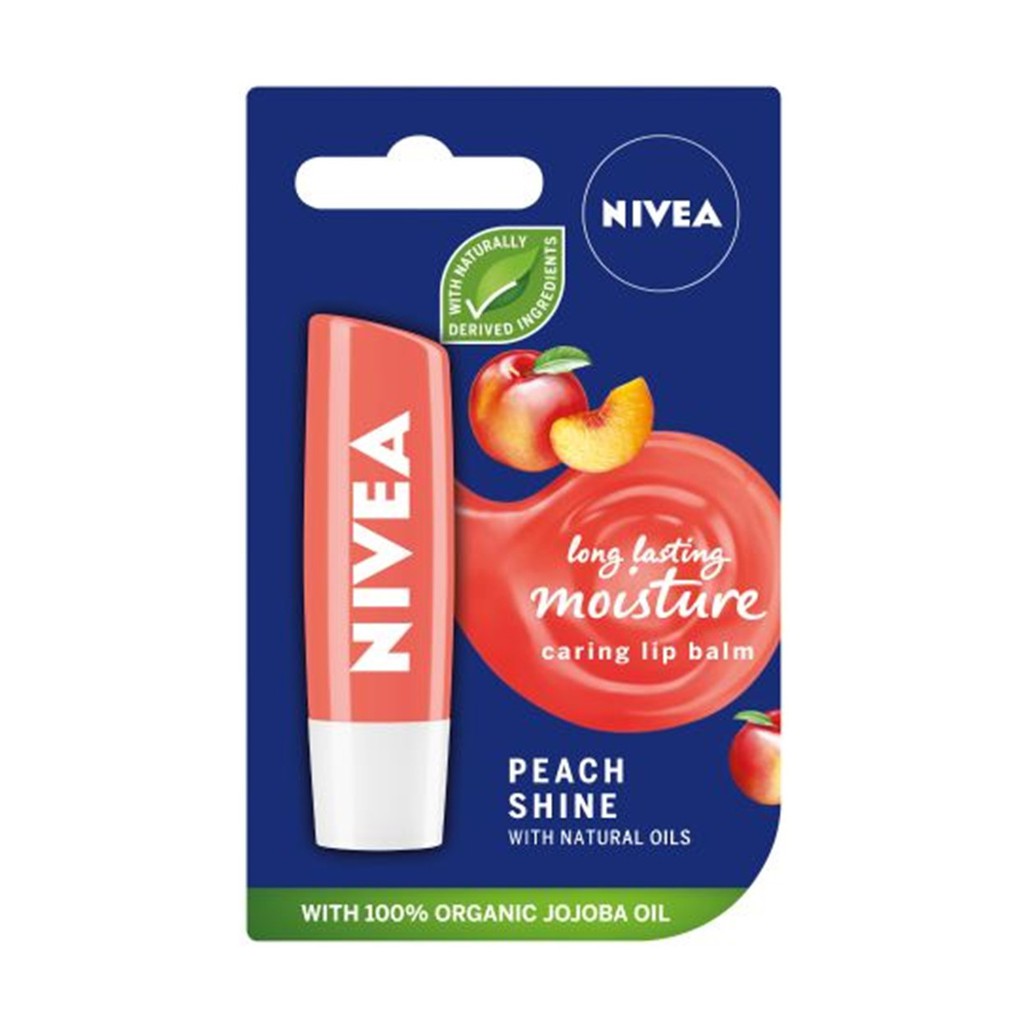 Son dưỡng ẩm 24h Nivea Caring Lip Balm 4.8g