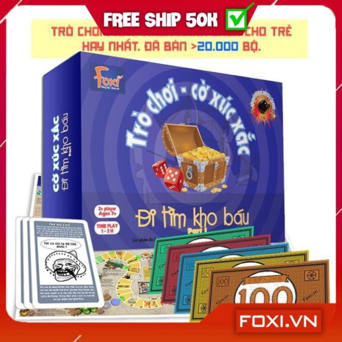 [FREESHIP+TẶNG QUÀ] Board game-Đi tìm kho báu phần 1-Foxi-trò chơi gia đình tương tác phát triển tư duy và vui nhộn
