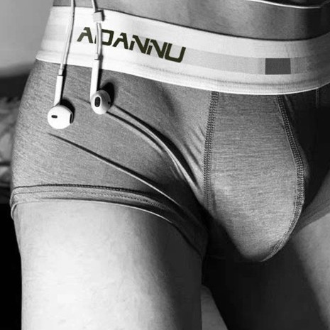 ORLVS Quần lót boxer cotton thiết kế chữ U lưng thấp thoáng khí cho nam Ad45