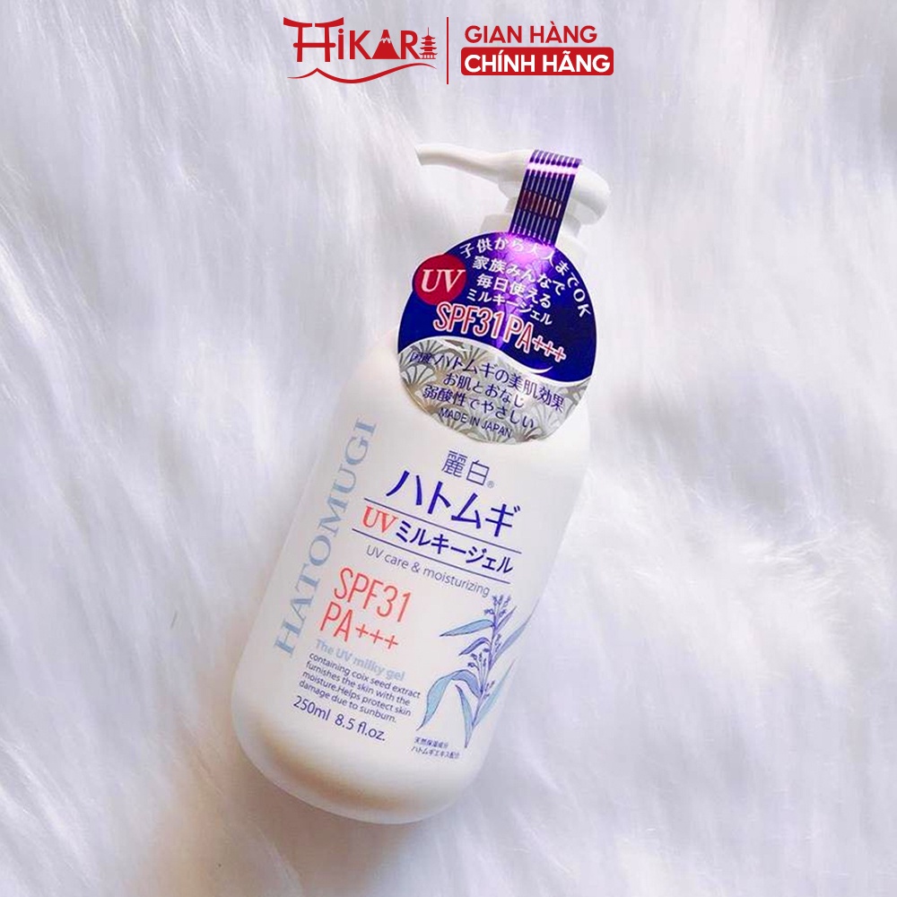 Sữa dưỡng thể chống nắng Reihaku Hatomugi UV Milky Gel 250ml