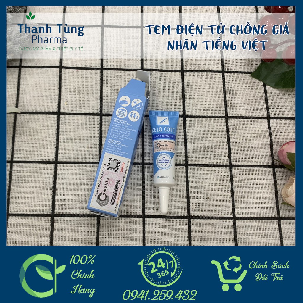 KELO COTE ✅[Chính Hãng] GEL HỖ TRỢ LÀM GIẢM VÀ MỜ SẸO THÂM SẸO LỒI SẸO LÕM NHẬP KHẨU MỸ