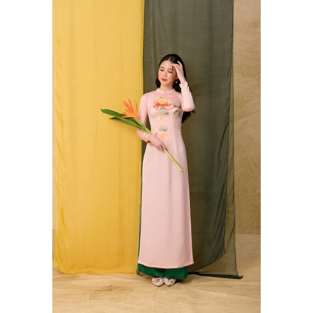⚡️ Áo dài truyền thống cổ cao 3 phân tay dài chất liệu tây thi siêu sang