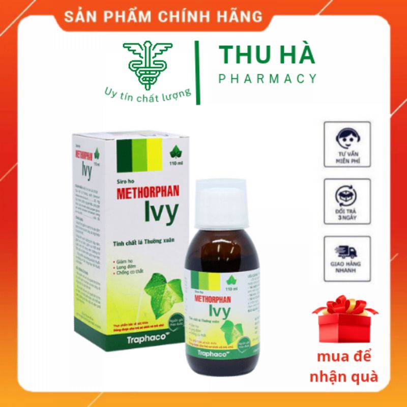 [Chính Hãng ] Siro ho Methorphan Ivy - Làm sạch đường hô hấp trên, giảm ho có đờm