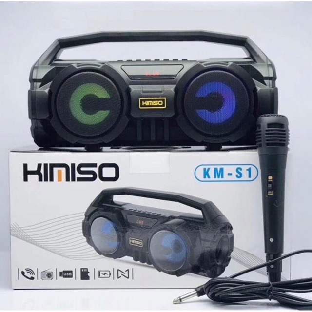 Loa Bluetooth Kamiso S1- Loa vi tính Karaoke Kèm Mic Hát có Hỗ Trợ usb và thẻ nhớ