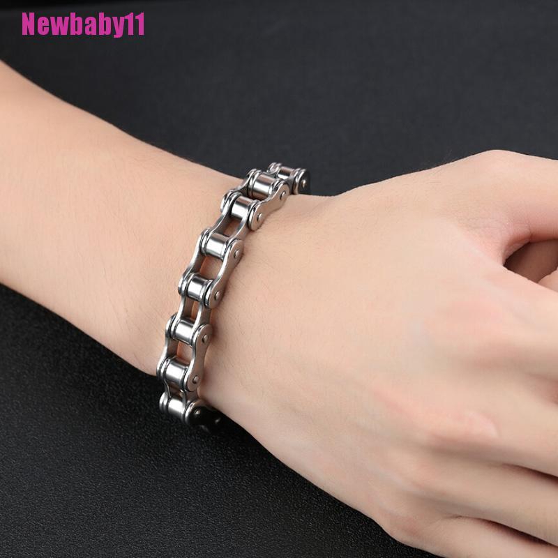 Vòng Tay Dây Xích Bằng Thép Không Gỉ Thời Trang Cho Nam Newbaby11