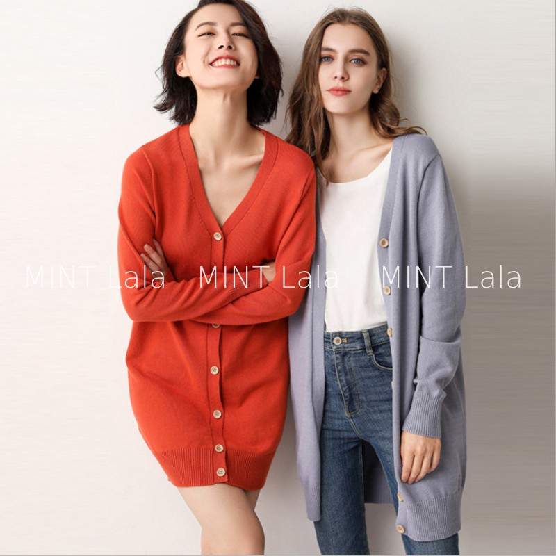 Áo Len Cardigan Dáng Dài Basic Cho Nữ Hàng Đẹp - MINT Lala | BigBuy360 - bigbuy360.vn