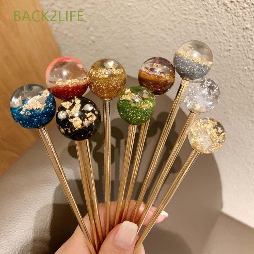 1 trâm cài tóc BACK2LIFE hình bầu trời đầy sao bằng kim loại nhiều màu sắc phong cách Nhật Bản cổ điển cho nữ