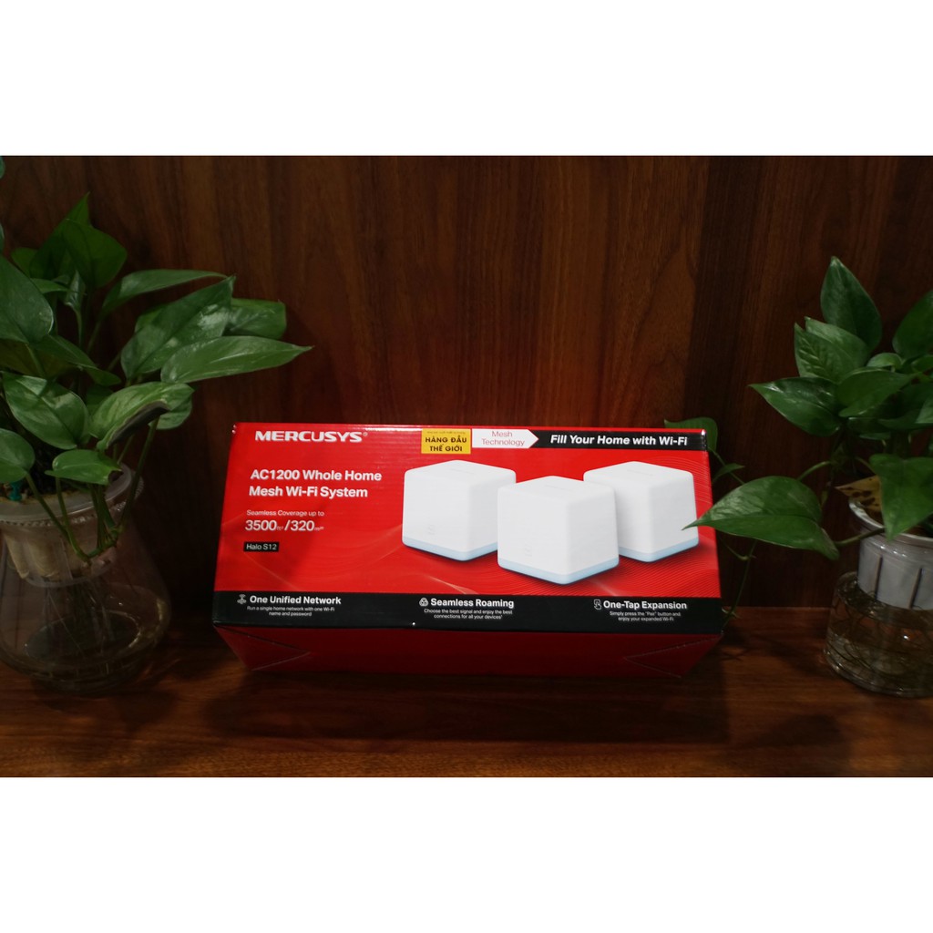 Hệ Thống Wi-Fi Mesh Cho Gia Đình AC1200 Mercusys Halo S12 (3-pack) | BigBuy360 - bigbuy360.vn