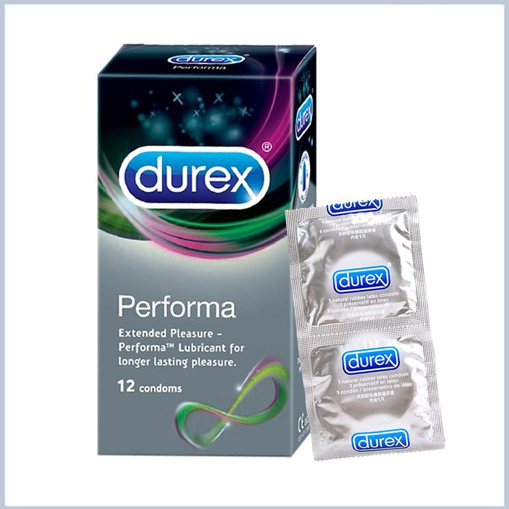 Bộ 3 hộp 24 chiếc Bao cao su Durex Perfoma kéo dài thời gian quan hệ - tặng 1 hộp cùng loại