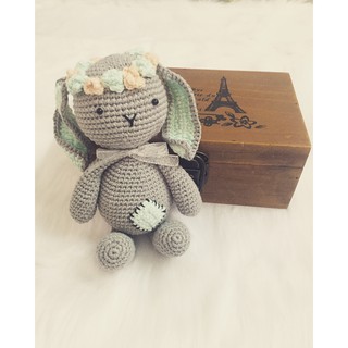 Thỏ hoa xinh xắn - Gấu len handmade