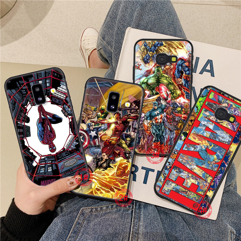 Ốp điện thoại mềm họa tiết truyện tranh anh hùng Marvel Avengers 317B cho Samsung J2 Prime J4 Plus J6 Prime J7 Pro J8