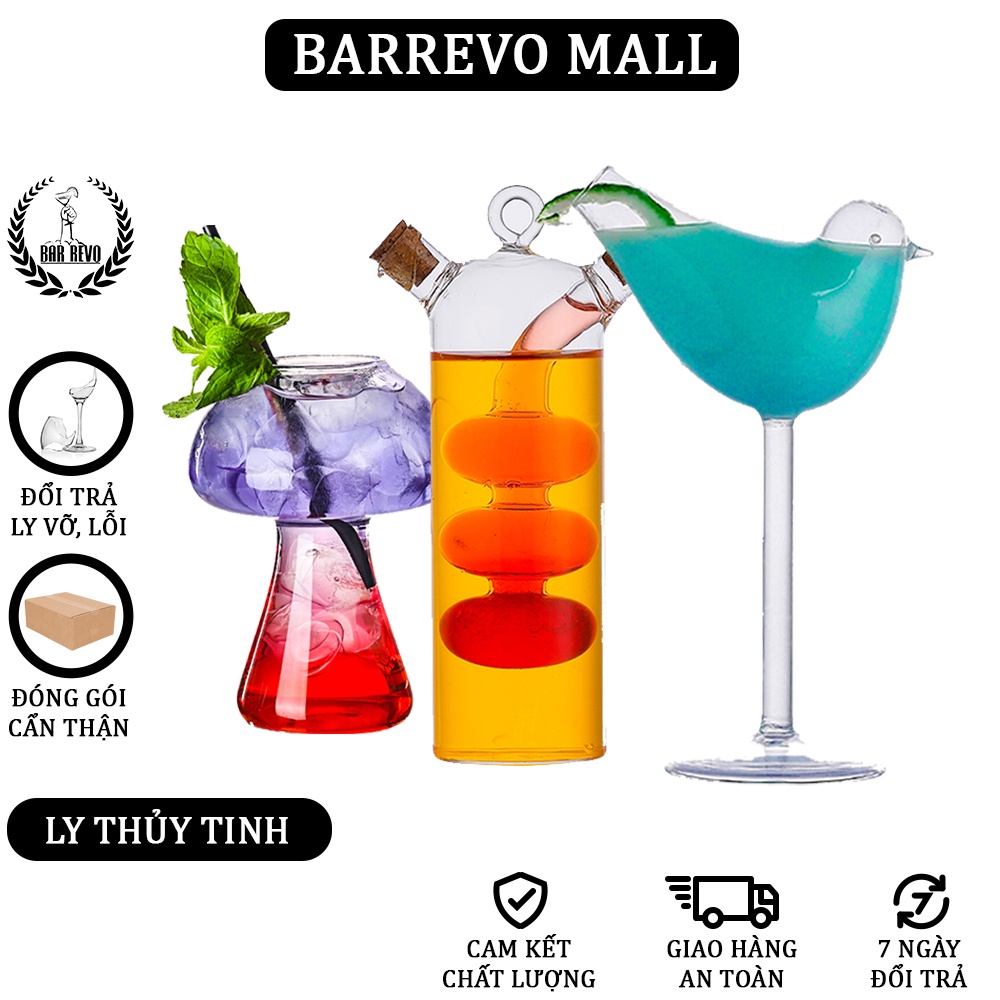 Ly Cocktail Họa Tiết - Ly Thủy Tinh (14 loại)