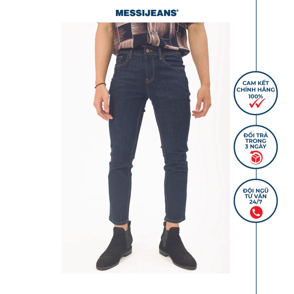 Quần jeans nam lửng thời trang ống slim MESSI MJB0110-21